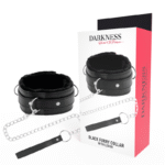 DARKNESS - COLLIER DE POSTURE CONFORTABLE AVEC CHAÎNE EN CUIR-DARKNESS BONDAGE-sextoys-lingerie-bdsm-hygiène-sexshop