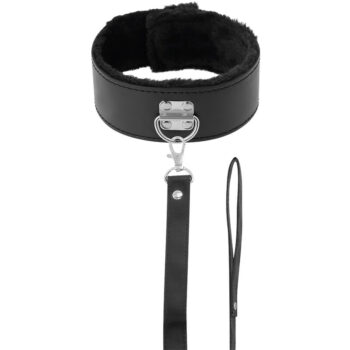 DARKNESS - COLLIER DOUBLÉ AVEC CHAÎNE EN TITANE-DARKNESS BONDAGE-sextoys-lingerie-bdsm-hygiène-sexshop
