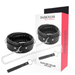 DARKNESS - COLLIER EN CUIR SOUPLE AVEC CHAÎNE-DARKNESS BONDAGE-sextoys-lingerie-bdsm-hygiène-sexshop