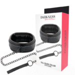 DARKNESS - COLLIER NOIR AVEC CHAÎNE-DARKNESS BONDAGE-sextoys-lingerie-bdsm-hygiène-sexshop