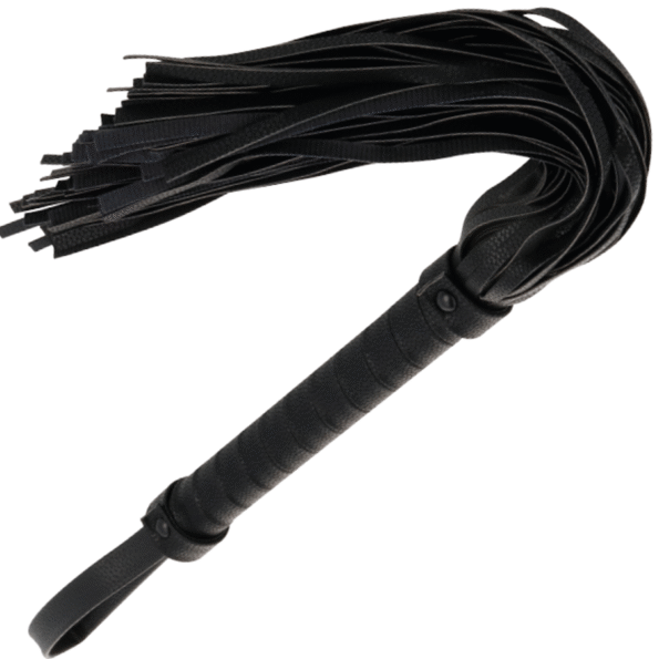 DARKNESS - FOUET DE BONDAGE NOIR 42CM CUIR-DARKNESS SENSATIONS-sextoys-lingerie-bdsm-hygiène-sexshop