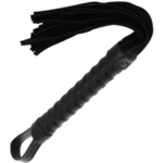 DARKNESS - FOUET DE BONDAGE NOIR AVEC MANCHE EN CUIR-DARKNESS SENSATIONS-sextoys-lingerie-bdsm-hygiène-sexshop