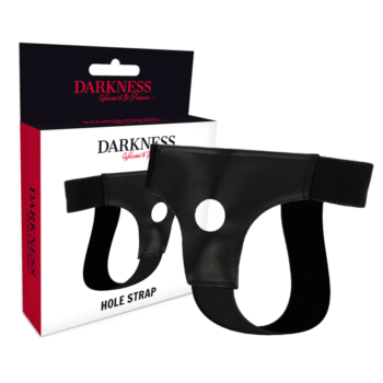 DARKNESS - HARNAIS AVEC TROU TAILLE UNIQUE-DARKNESS SENSATIONS-sextoys-lingerie-bdsm-hygiène-sexshop
