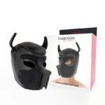 DARKNESS - MASQUE POUR CHIEN EN NÉOPRÈNE AVEC MUSEAU AMOVIBLE M-DARKNESS BONDAGE-sextoys-lingerie-bdsm-hygiène-sexshop