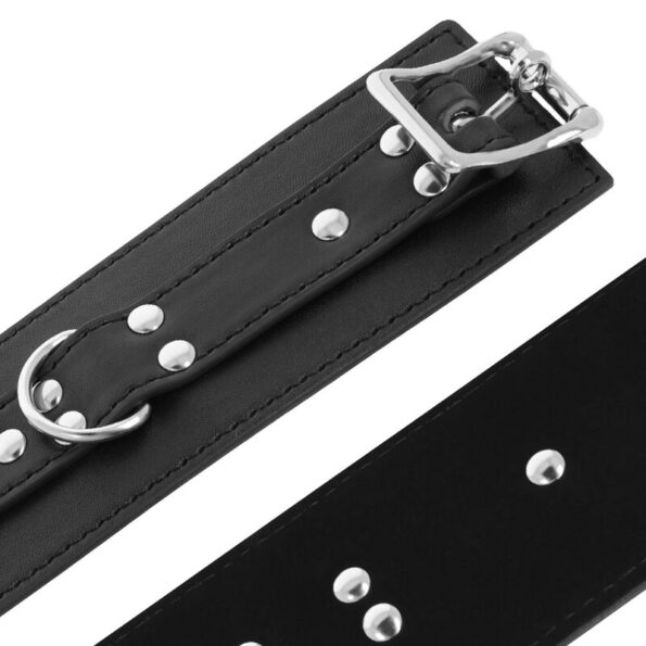 DARKNESS - MENOTTES EN CUIR NOIR-DARKNESS BONDAGE-sextoys-lingerie-bdsm-hygiène-sexshop