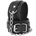 DARKNESS – MENOTTES EN CUIR TEXTURÉ NOIR