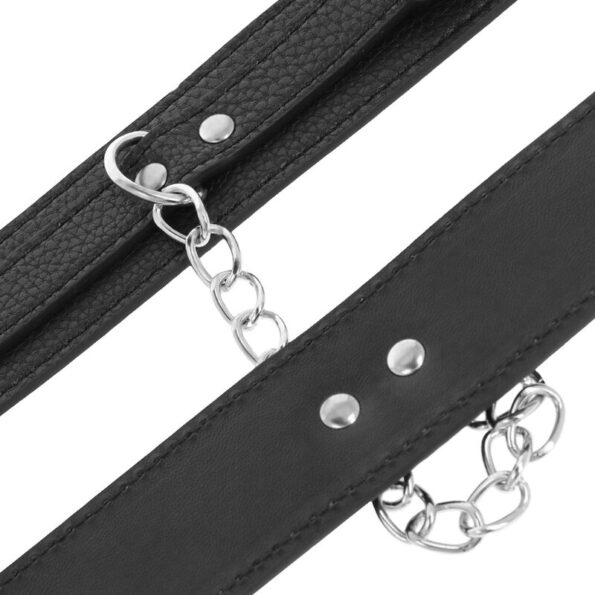 DARKNESS - MENOTTES EN CUIR TEXTURÉ NOIR-DARKNESS BONDAGE-sextoys-lingerie-bdsm-hygiène-sexshop