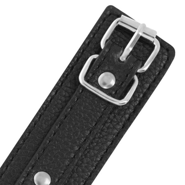 DARKNESS - MENOTTES EN CUIR TEXTURÉ NOIR-DARKNESS BONDAGE-sextoys-lingerie-bdsm-hygiène-sexshop