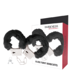 DARKNESS - MENOTTES EN MÉTAL DOUBLÉES NOIRES-DARKNESS BONDAGE-sextoys-lingerie-bdsm-hygiène-sexshop