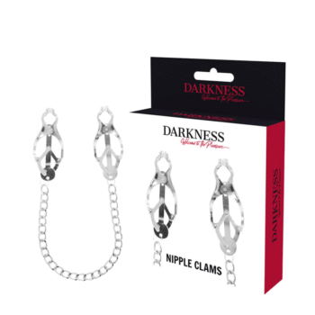 DARKNESS - PINCE  METAL EN MÉTAL AVEC CHAÎNE-DARKNESS BONDAGE-sextoys-lingerie-bdsm-hygiène-sexshop