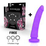 DELTA CLUB – TOYS ARNES + DONG SILICONE VIOLET 20 CM -O- 4 CM