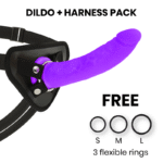 DELTA CLUB - TOYS ARNES + DONG SILICONE VIOLET 20 CM -O- 4 CM-DELTACLUB-sextoys-lingerie-bdsm-hygiène-sexshop