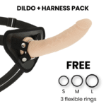 DELTA CLUB - TOYS HARNAIS + DONG FLESH SILICONE 20 CM -O- 4 CM-DELTACLUB-sextoys-lingerie-bdsm-hygiène-sexshop