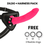 DELTA CLUB - TOYS HARNAIS + DONG SILICONE ROSE 20 CM -O- 4 CM-DELTACLUB-sextoys-lingerie-bdsm-hygiène-sexshop
