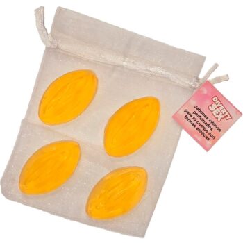 DIABLO PICANTE - 4 MINI SAVONS EN FORME DE VAGIN JAUNES-DIABLO PICANTE-sextoys-lingerie-bdsm-hygiène-sexshop