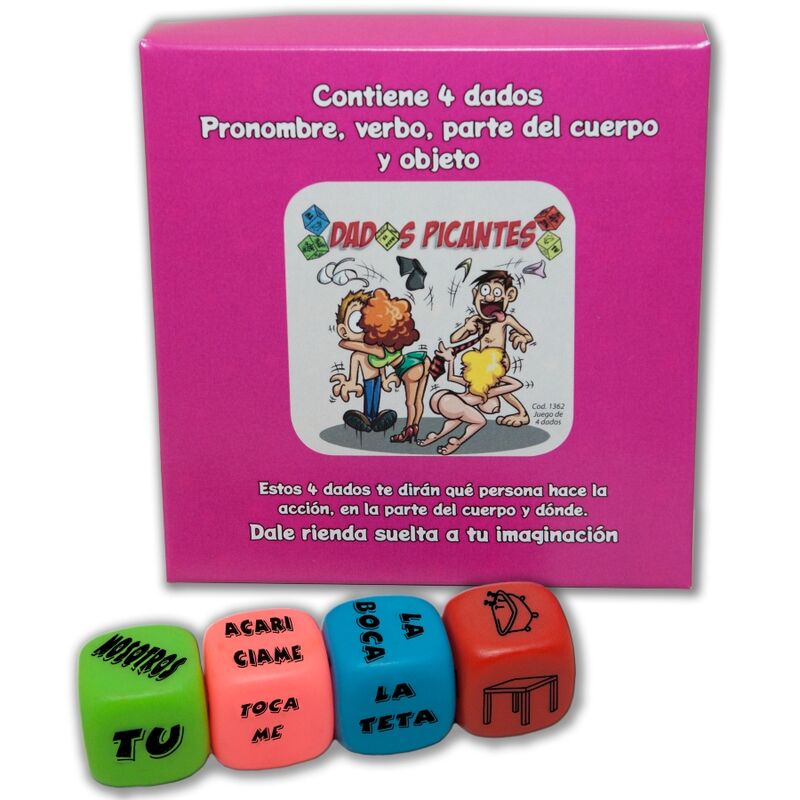 DIABLO PICANTE - JEU DE 4 DÉS DE PRONOM DIABLO PICANTE - JEU DE 4 DÉS DE PRONOM