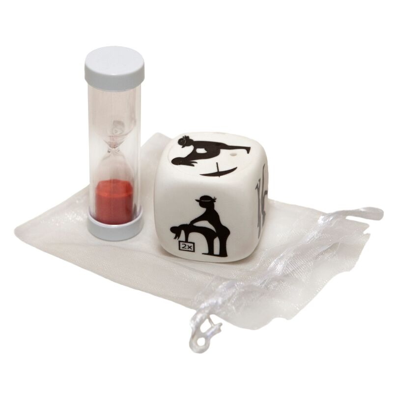 DIABLO PICANTE - JEU DE DÉS DE POSTURE AVEC SABLIER DIABLO PICANTE - JEU DE DÉS DE POSTURE AVEC SABLIER-DIABLO PICANTE-sextoys-lingerie-bdsm-hygiène-sexshop