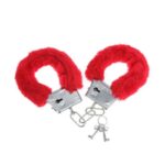 DIABLO PICANTE - MENOTTES DE PLAISIR EN FOURRURE ROUGE-DIABLO PICANTE-sextoys-lingerie-bdsm-hygiène-sexshop