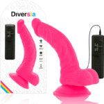 DIVERSIA - DILDO VIBRANT FLEXIBLE ROSE 21.5 CM -O- 4.5 CM-DIVERSIA-sextoys-lingerie-bdsm-hygiène-sexshop