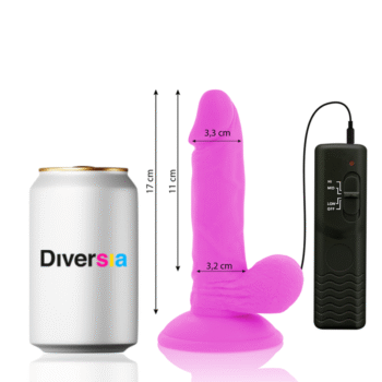 DIVERSIA - DILDO VIBRANT FLEXIBLE VIOLET 17 CM -O- 3.3 CM-DIVERSIA-sextoys-lingerie-bdsm-hygiène-sexshop