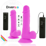DIVERSIA - DILDO VIBRANT FLEXIBLE VIOLET 20.5 CM -O- 4.2 CM-DIVERSIA-sextoys-lingerie-bdsm-hygiène-sexshop