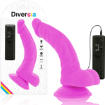 DIVERSIA – DILDO VIBRANT FLEXIBLE VIOLET 21.5 CM -O- 4.5 CM