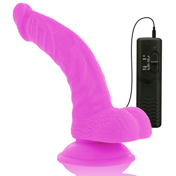 DIVERSIA - DILDO VIBRANT FLEXIBLE VIOLET 21.5 CM -O- 4.5 CM-DIVERSIA-sextoys-lingerie-bdsm-hygiène-sexshop