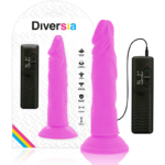DIVERSIA – DILDO VIBRANT FLEXIBLE VIOLET 23 CM -O- 4.3 CM