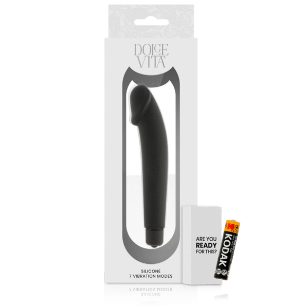 DOLCE VITA - REALISTIC BLACK SILICONE-DOLCE VITA-sextoys-lingerie-bdsm-hygiène-sexshop
