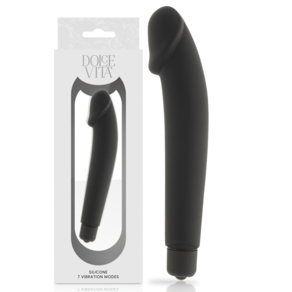 DOLCE VITA - REALISTIC BLACK SILICONE-DOLCE VITA-sextoys-lingerie-bdsm-hygiène-sexshop