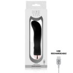 DOLCE VITA – VIBRATEUR RECHARGEABLE DEUX NOIR 7 VITESSES