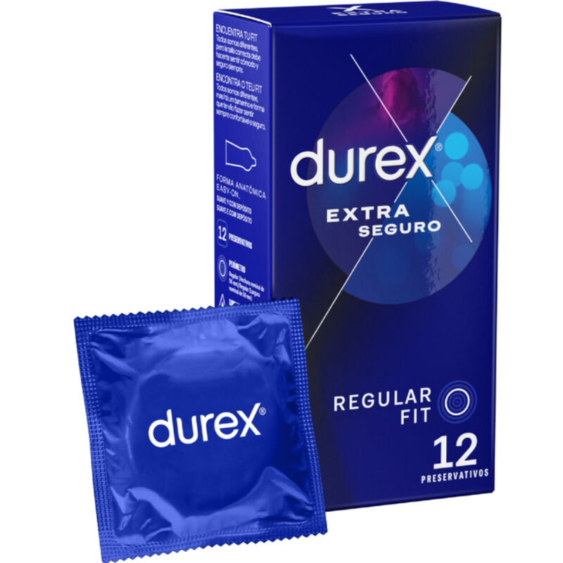 DUREX - EXTRA SÉGURO 12 UNITÉS DUREX - EXTRA SÉGURO 12 UNITÉS-DUREX CONDOMS-sextoys-lingerie-bdsm-hygiène-sexshop