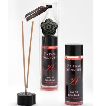 EXTASE SENSUAL - HUILE DE MASSAGE EFFET FRAISE EXTRA FRAÎCHE 100 ML-EXTASE SENSUAL-sextoys-lingerie-bdsm-hygiène-sexshop