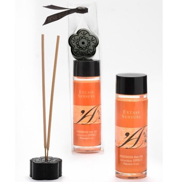 EXTASE SENSUAL - HUILE DE MASSAGE EFFET THERMIQUE AUX PHÉROMONES DE FRUITS DE LA PASSION 100 ML-EXTASE SENSUAL-sextoys-lingerie-bdsm-hygiène-sexshop