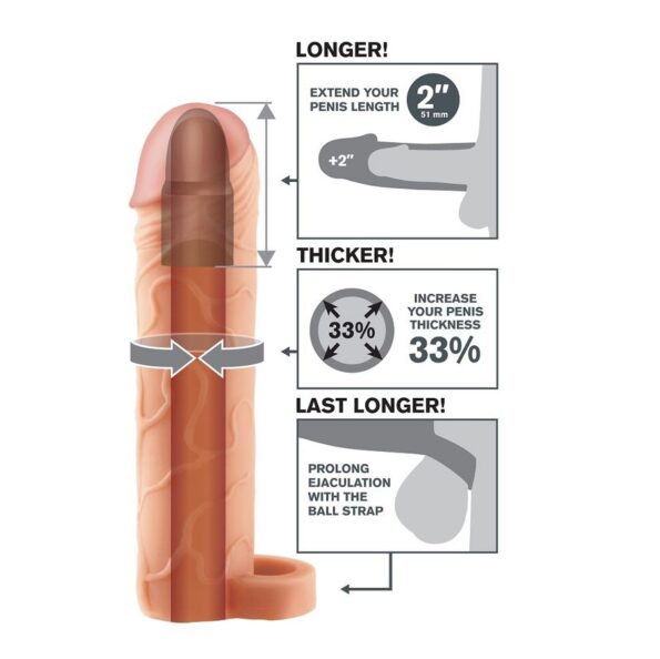 FANTASY X- TENSIONS - PERFECT 2 EXTENSION BALL STRAP SKIN-FANTASY X-TENSIONS-sextoys-lingerie-bdsm-hygiène-sexshop