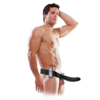 FETISH FANTASY SERIES - 19 CM VIBRANT CREUX STRAP-ON NOIR-FETISH FANTASY SERIES-sextoys-lingerie-bdsm-hygiène-sexshop