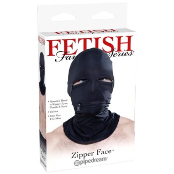 FETISH FANTASY SERIES - CAPUCHE AVEC FERMETURE ÉCLAIR NOIRE-FETISH FANTASY SERIES-sextoys-lingerie-bdsm-hygiène-sexshop