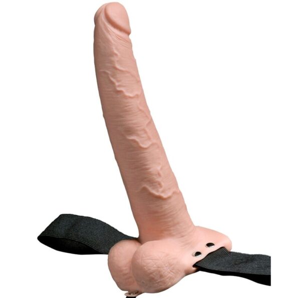 FETISH FANTASY SERIES - HARNAIS RÉGLABLE PÉNIS RÉALISTE AVEC BALLES RECHARGEABLES ET VIBRATEUR 23 CM-FETISH FANTASY SERIES-sextoys-lingerie-bdsm-hygiène-sexshop