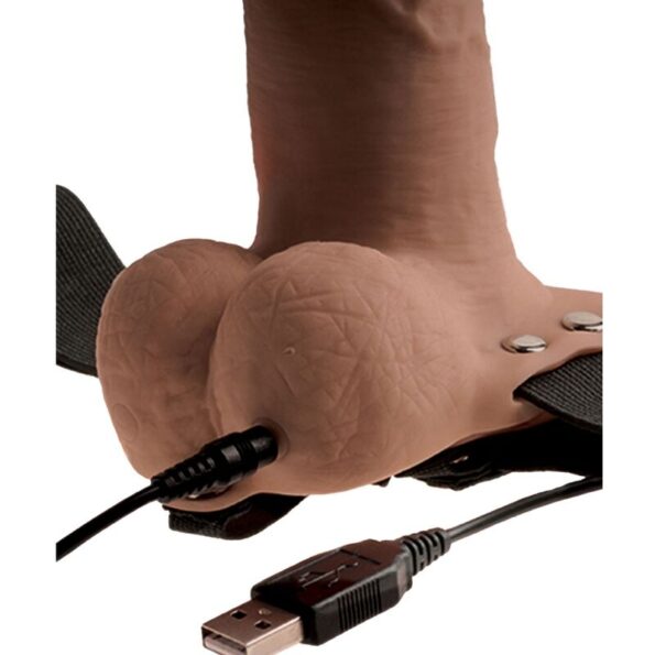 FETISH FANTASY SERIES - HARNAIS RÉGLABLE PÉNIS RÉALISTE AVEC TESTICULES RECHARGEABLES ET VIBRATEUR 15 CM-FETISH FANTASY SERIES-sextoys-lingerie-bdsm-hygiène-sexshop