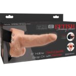 FETISH FANTASY SERIES – HARNAIS RÉGLABLE TÉLÉCOMMANDE PÉNIS RÉALISTE AVEC TESTICULES RECHARGEABLES ET VIBRATEUR 15 CM