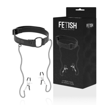 FETISH SUBMISSIVE - ANNEAU BILLON AVEC PINCES  TÉLÉMON-FETISH SUBMISSIVE BONDAGE-sextoys-lingerie-bdsm-hygiène-sexshop