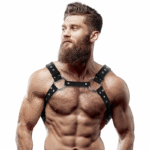 FETISH SUBMISSIVE ATTITUDE - HARNAIS DE POITRINE EN ÉCO-CUIR POUR HOMMES AVEC CLOUS-FETISH SUBMISSIVE ATTITUDE-sextoys-lingerie-bdsm-hygiène-sexshop