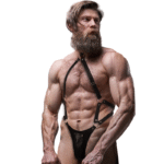 FETISH SUBMISSIVE ATTITUDE - HARNAIS JOCK STRAP EN CUIR ÉCOLOGIQUE POUR HOMMES-FETISH SUBMISSIVE ATTITUDE-sextoys-lingerie-bdsm-hygiène-sexshop