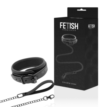 FETISH SUBMISSIVE - COLLIER CHAÎNE DOUBLURE EN NOPRÈNE-FETISH SUBMISSIVE BONDAGE-sextoys-lingerie-bdsm-hygiène-sexshop