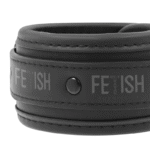 FETISH SUBMISSIVE – COLLIER ET MENOTTES EN CUIR VÉGAN AVEC DOUBLURE EN NOPRÈNE