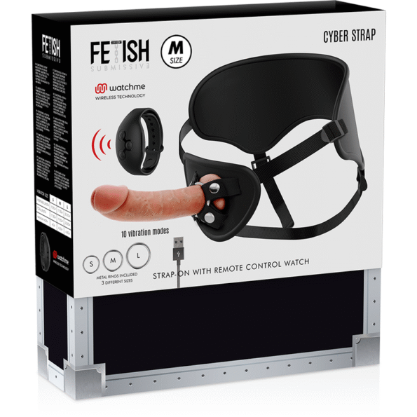 FETISH SUBMISSIVE CYBER STRAP - HARNAIS AVEC TÉLÉCOMMANDE DILDO WATCHME M TECHNOLOGIE-FETISH SUBMISSIVE CYBER STRAP-sextoys-lingerie-bdsm-hygiène-sexshop