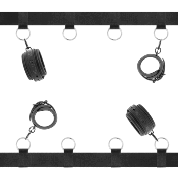 FETISH SUBMISSIVE - ENSEMBLE DE LIENS DE LIT DE LUXE AVEC DOUBLURE EN NOPRÈNE-FETISH SUBMISSIVE BONDAGE-sextoys-lingerie-bdsm-hygiène-sexshop