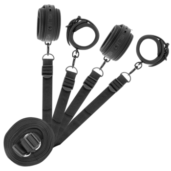 FETISH SUBMISSIVE - ENSEMBLE DE MENOTTES ET LIENS AVEC DOUBLURE EN NOPRÈNE-FETISH SUBMISSIVE BONDAGE-sextoys-lingerie-bdsm-hygiène-sexshop