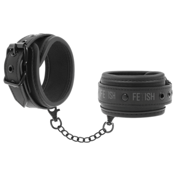 FETISH SUBMISSIVE - MENOTTES EN CUIR VÉGÉTALIEN AVEC DOUBLURE EN NOPRÈNE-FETISH SUBMISSIVE BONDAGE-sextoys-lingerie-bdsm-hygiène-sexshop