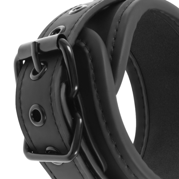 FETISH SUBMISSIVE - MENOTTES EN CUIR VÉGÉTALIEN AVEC DOUBLURE EN NOPRÈNE-FETISH SUBMISSIVE BONDAGE-sextoys-lingerie-bdsm-hygiène-sexshop